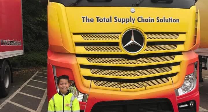 Trans Haul Truck and Child